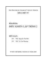 Bài giảng Điều khiển lập trình 2 - Nguyễn Tấn Đời