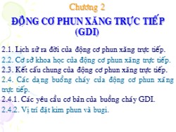 Bài giảng Kết cấu động cơ GDI - Chương 2: Động cơ phun xăng trực tiếp (GDI)