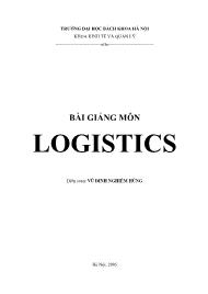 Bài giảng Logistics - Vũ Đinh Nghiêm Hùng