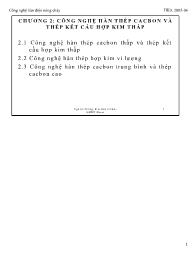 Công nghệ hàn điện nóng chảy - Chương 2: Công nghệ hàn thép cacbon và thép kết cấu hợp kim