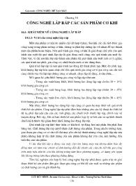 Giáo trình Công nghệ chế tạo máy - Chương 10: Công nghệ lắp ráp các sản phẩm cơ khí - Lưu Đức Bình