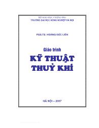 Giáo trình Kỹ thuật thủy khí - Hoàng Đức Liên (Phần 1)