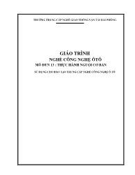 Giáo trình Nghề công nghệ ôtô - Mô đun 13: Thực hành nguội cơ bản (Phần 1)