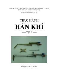 Giáo trình Thực hành hàn khí - Tập II