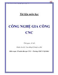 Tài liệu Công nghệ gia công CNC