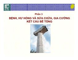 Bài giảng Bệnh học và sửa chữa công trình - Phần 3.1: Bệnh hư hỏng và kết cấu bê tông - Nguyễn Hoàng Giang