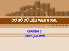 Bài giảng Cơ sở dữ liệu web và XML - Chương 3: Ứng dụng web - Hồ Văn Phi