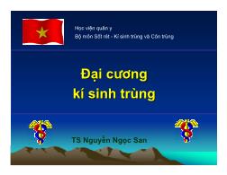 Bài giảng Đại cương kí sinh trùng - Nguyễn Ngọc San