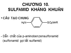 Bài giảng Dược lý học - Chương 10: Sulfamid kháng khuẩn