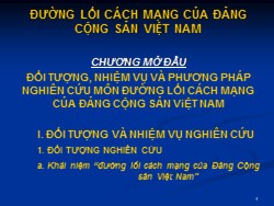 Bài giảng Đường lối cách mạng Đảng cộng sản Việt Nam