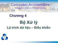 Bài giảng Kiến trúc máy tính - Chương 4: Bộ xử lý lộ trình dữ liệu - điều khiển - Nguyễn Thanh Sơn