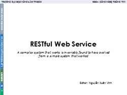 Bài giảng Lập trình mạng 2 - Restful Web Service - Nguyễn Xuân Vinh