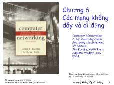 Bài giảng Mạng máy tính - Chương 6: Các mạng không dây và di độ