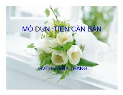 Bài giảng mô dun Tiện căn bản - Bài 11: Tiệm rãnh và cắt đứt - Võ Bá Thăng