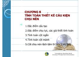 Bài giảng môn Kết cấu bê tông cốt thép - Chương 6: Tính toán thiết kế cấu kiện chịu nén - Đào Sỹ Đán