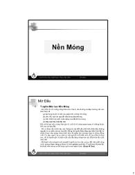 Bài giảng Nền móng - Chương 1: Một số khái niệm cơ bản - Nguyễn Hữu Thái