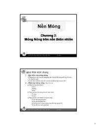 Bài giảng Nền móng - Chương 2: Móng nông trên nền thiên nhiên - Nguyễn Hữu Thái