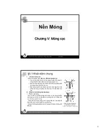 Bài giảng Nền móng - Chương V: Móng cọc - Nguyễn Hữu Thái
