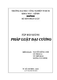 Bài giảng Pháp luật đại cương - Nguyễn Hồng Ánh (Phần 1)