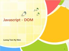 Bài giảng Phát triển ứng dụng web - Javascript - DOM