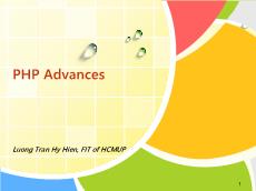 Bài giảng Phát triển ứng dụng web - PHP Advances