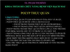 Bài giảng Polyp thực quản - Phạm Thị Bình
