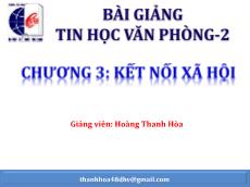 Bài giảng Tin học văn phòng 2 - Bài 2: Thiết kế web bằng Google site - Hoàng Thanh Hòa