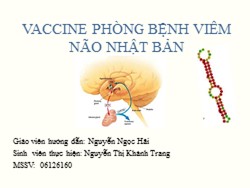 Bài giảng Vaccine phòng bệnh viêm não Nhật Bản