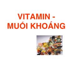Bài giảng Vitamin - Muối khoán