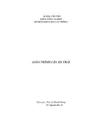 Giáo trình Cây ăn trái - Lê Thanh Phong (Phần 1)