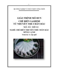 Giáo trình Chế biến sashimi từ nhuyễn thể chân đầu - Mã số MĐ 04: Nghề chế biến nhuyễn thể chân đầu đông lạnh