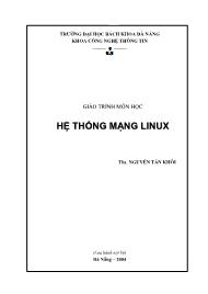 Giáo trình Hệ thống mạng Linux - Nguyễn Tấn Khôi