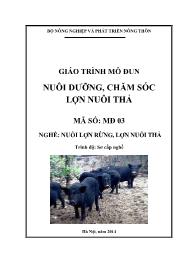 Giáo trình Nuôi dưỡng, chăm sóc lợn nuôi thả - Mã số MĐ 03: Nghề nuôi lợn rừng, lợn nuôi thả
