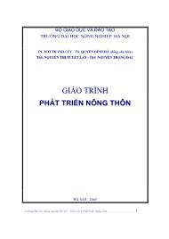 Giáo trình Phát triển nông thôn - Mai Thanh Cúc