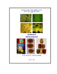 Giáo trình thực tập Công nghệ chế biến rau quả - Trần Thị Lan Hương (Phần 1)