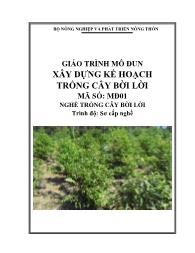 Giáo trình Xây dựng kế hoạch trồng cây bời lơi - Mã số MĐ 01: Nghề trồng cây bời lơi