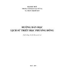 Hướng dẫn học Lịch sử triết học phương Đông - Trần Thị Huyền (Phần 1)