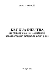 Kết quả điều tra chi tiêu của khách du lịch năm 2013