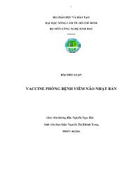 Tiểu luận Vaccine phòng bệnh viêm não Nhật Bản