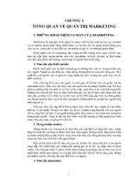 Giáo trình Quản trị Marketing - Chương 1: Tổng quan về quản trị marketing