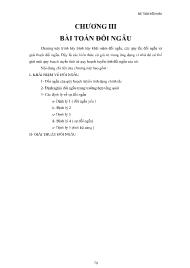 Giáo trình Quy hoạch tuyến tính - Chương III: Bài toán đối ngẫu