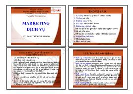 Tài liệu Marketing dịch vụ - Trần Phi Hoàng