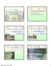 Bài giảng Các giải pháp xử lý và lưu trữ nước chi phí thấp quy mô gia đình - Nguyễn Việt Anh