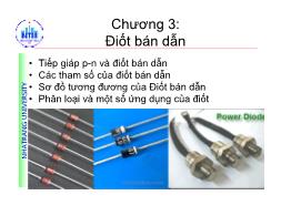 Bài giảng Linh kiện điêhn tử - Chương 3: Điốt bán dẫn