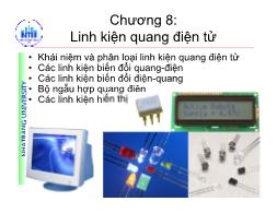 Bài giảng Linh kiện điêhn tử - Chương 8: Linh kiện quang điện tử