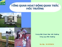 Bài giảng Tổng quan hoạt động quan trắc môi trường