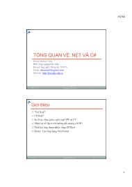 Bài giảng Tổng quan về .Net và C# - Giới thiệu - Phan Trọng Tiến