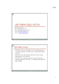 Bài giảng Tổng quan về .Net và C# - Lập trình CSDL với C# - Phan Trọng Tiến