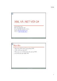 Bài giảng Tổng quan về .Net và C# - XML và .Net với C# - Phan Trọng Tiến