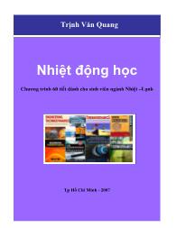 Giáo trình Nhiệt động học - Trịnh Văn Quang